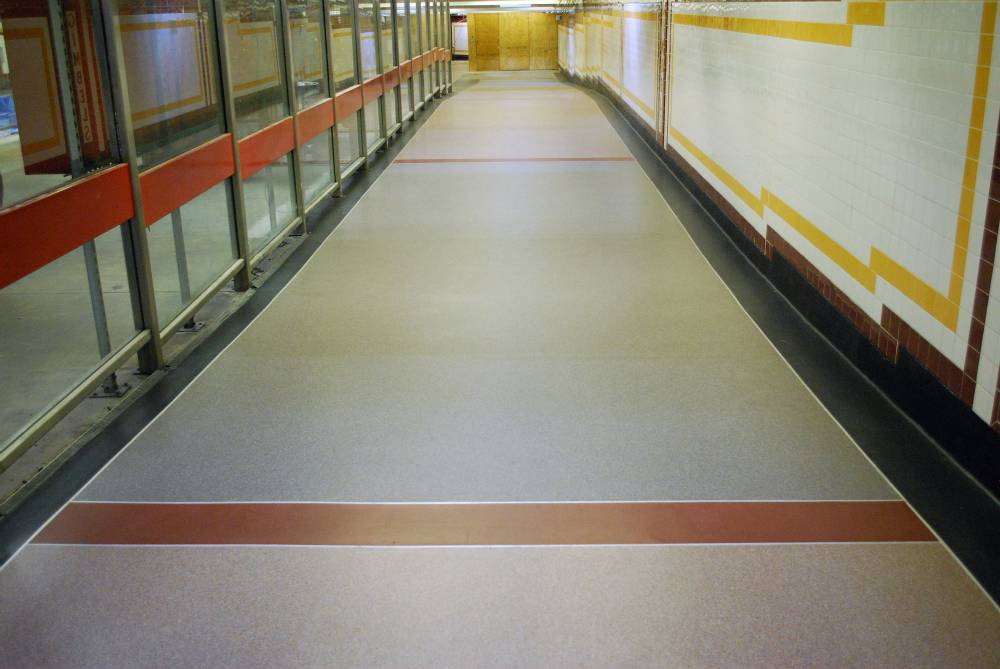 A great variety of color and texture combinations are possible with decorative epoxy systems.