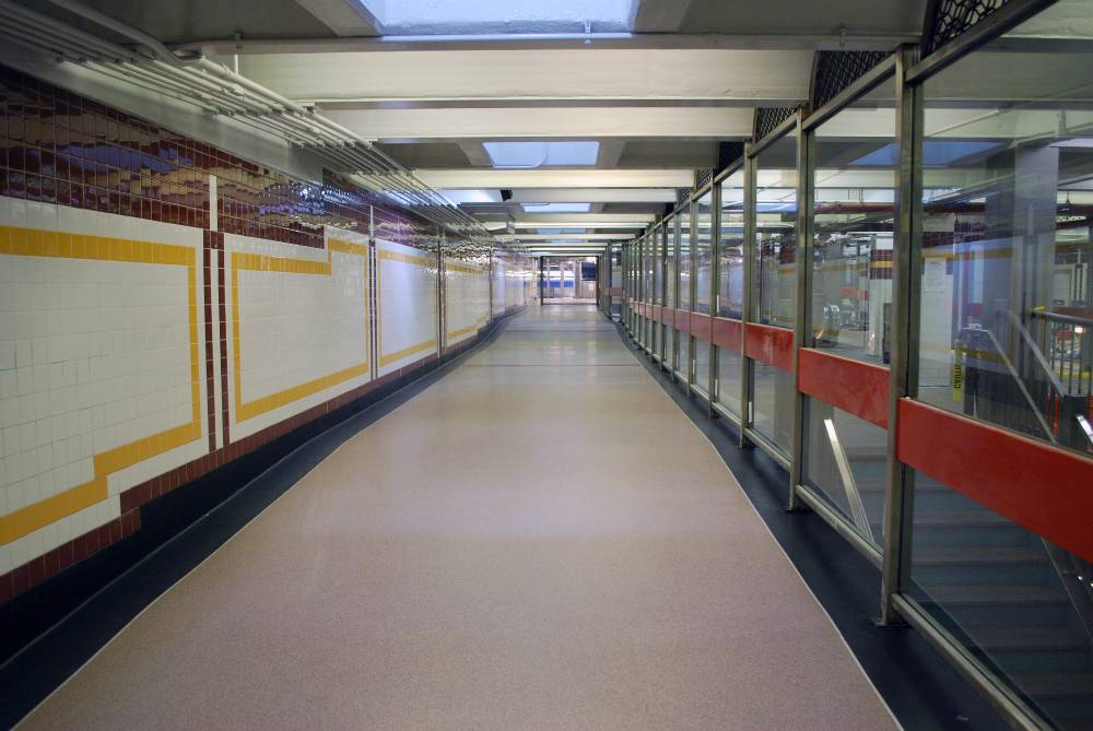 Decorative epoxy is an economical choice for large areas needing traffic, impact and chemical protection.