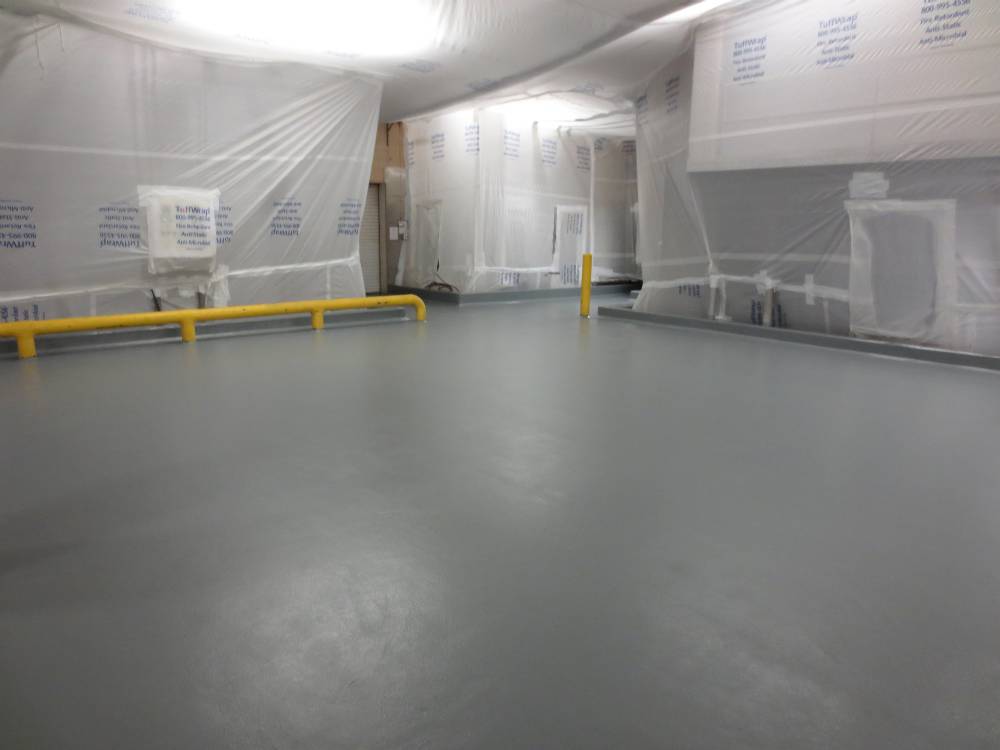 A new, level floor surface with good skid inhibition is finished by 10pm Sunday.